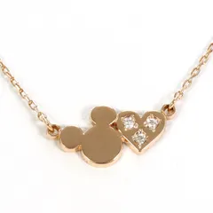 カナルヨンドシー canal4℃ K10PG ネックレス ダイヤモンド 総重量約0.9g 約40cm