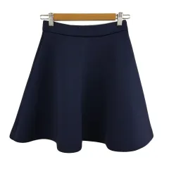 N.Natural Beauty Basic N.ナチュラルビューティーベーシック スカート 台形 ミニ 無地 S 紺 ネイビー