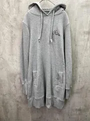 EVISU エヴィス 刺繍 プルオーバー ロング パーカー size34/グレー ◆■レディース