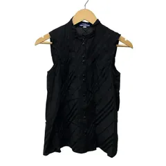 Burberry Blue Label(バーバリーブルーレーベル) ノースリーブシャツブラウス サイズ38 M レディース美品  - 黒 チェック柄