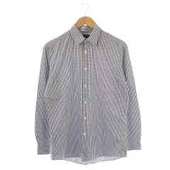 ポールスミス PAUL SMITH シャツ 長袖 前開き チェック コットン L 白 紺 紫 /NR