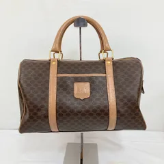 ヴィンテージ CELINE セリーヌ マカダム柄 ブラウン ハンドバッグ