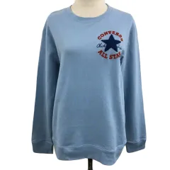 コンバース CONVERSE トレーナー スウェット プルオーバー クルーネック 刺繍 ロゴ 長袖 L 水色 青 ライトブルー ブルー