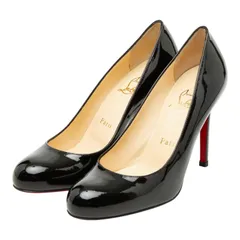 クリスチャンルブタン ラウンドトゥ パンプス ハイヒール サイズ：36 ブラック レッド レザー レディース Christian Louboutin【1-0247118】