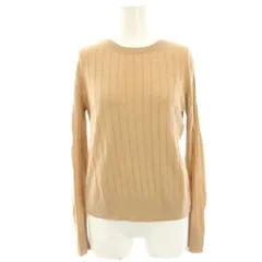 セオリー Theory FINE WOOL BACK CROSS SILK KN リブニット カットソー 長袖 ウール 絹 シルク混 レイヤード風 S ベージュ 白 ホワイト 01-9301749-330-902 /HN