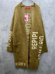 新品 repipi armario レピピアルマリオ ジャガードロングカーディガン ボタンレス 羽織り sizeS/茶 ◇■レディース