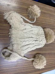 冬用 レディース ニット帽 フリース 裏起毛 耳あて付き 防寒帽 D-561   bu1