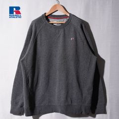 00s ラッセルアスレチック RUSSELL ATHLETIC スウェット L グレー ラグラン ロゴ刺繍 PREMIUM FLEECE プレミアムフリース ストリート オーバーサイズ 古着 K807