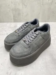 新品 LoveHunter ラブハンター 2225 軽量厚底 ボリュームソール コートスニーカー 厚底ウエッジソール size38(24.0cm相当)/グレー ■■レディース