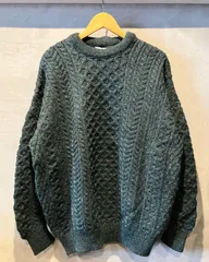 Country Collection-Knit-(size XXL)Made in IRELAND カントリーコレクション セーター アランニット