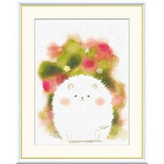 カラフルなハリネズミの原画 27.3×22cmキャンバス 現代アート 絵画