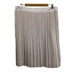 23区 オンワード樫山 スカート プリーツ 膝丈 無地 48 ピンク