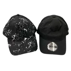 186001 現状品 NEW ERA ニューエラ キャップ　まとめ 9TWENTY ADJUSTABLE ブラック スプラッシュ柄 ユニセックス 2点まとめ売り
