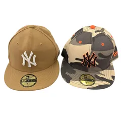 186001 現状品 NEW ERA ニューエラ キャップ　まとめ 7 1/2 ブラウン 59FIFTY 7 1/8 ユニセックス 2点まとめ売り