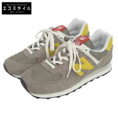 NEW BALANCE ニューバランス 新品同様 スエードレザー スニーカー シューズ メンズ ブラウン×イエロー 27cm U574BYW 9D(US)