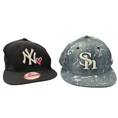 186001 現状品 NEW ERA ニューエラ キャップ　まとめ SNAPBACK ブラック 9FIFTY ユニセックス 2点まとめ売り