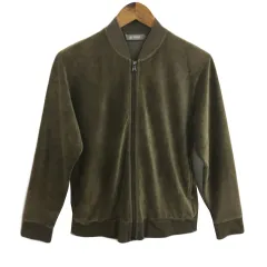 ナノユニバース nano universe ジャケット ブルゾン ジップアップ 無地 M ベージュ 茶 ブラウン