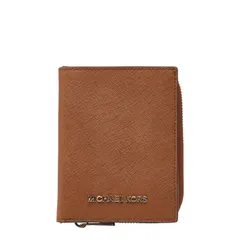 マイケルコース - カードケース パスケース ラウンドファスナー コインケース ブラウン レザー レディース Michael Kors【228-49366】