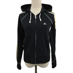 アディダス adidas パーカー ジップアップ フード ロゴ 長袖 OT 黒 白 ブラック ホワイト