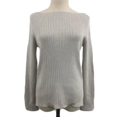 シップス SHIPS セーター ニット プルオーバー ボートネック リブ ウール 長袖 グレー