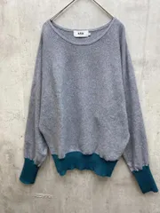 AZUL BY MOUSSY アズールバイマウジー バイカラードルマンニットプルオーバー セーター sizeF/グレーｘ緑 ◇■レディース