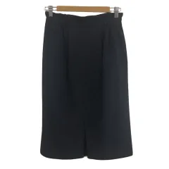 ロペピクニック ROPE Picnic スカート タイト 膝下 ウエストゴム 無地 38 紺 ネイビー