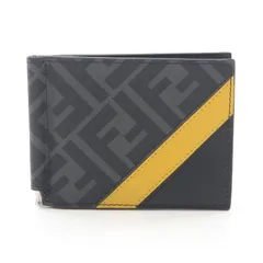 フェンディ FENDI カードケース カードケース グレーファブリック マネークリップ 7M0281A9XSF0R2A グレー レザー PVCコーティングキャンバス マネークリップ メンズ