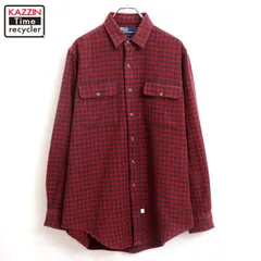 90s vintage RALPH LAUREN チェック柄 ライトネル 長袖シャツ メンズ 表記Mサイズ