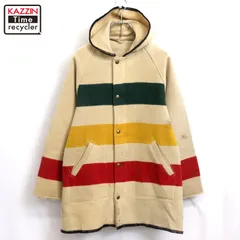 70s vintage WOOLRICH ボーダー柄 ダブルジップ ウール ジャケット メンズ Mサイズ相当