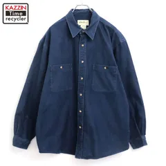 90s vintage Eddie Bauer シャモアクロス 長袖シャツ メンズ 表記Lサイズ