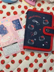 ハローキティ デニム ダイアリー ブックカバー バインダー リフィル