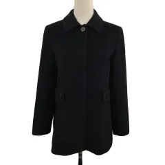 コルディア CORDIER コート ステンカラー シングル ミドル 無地 アンゴラ 長袖 40 黒 ブラック