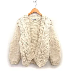 ミルクフェド MILKFED. ローゲージ カーディガン ニット ウール ケーブル編み オープン 長袖 ONE オフホワイト /NT17