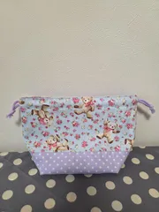 テディベア柄　お弁当袋　ハンドメイド