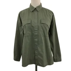 アーバンリサーチ ドアーズ URBAN RESEARCH DOORS シャツ カジュアル スタンダード 無地 長袖 One 緑 グリーン