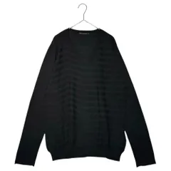 MARITHE FRANCOIS GIRBAUD(マリテフランソワジルボー) 00's V-neck Striped Knit Vネック ボーダー ニット M7-8264 L ブラック Y2Kのサムネイル