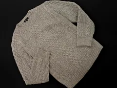 BEAMS HEART ビームスハート ウール混 ケーブル編み ニット セーター sizeL/ライトグレー ◇■ メンズ