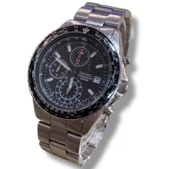 [60]260129-10283-64 NT600【現状品】SEIKO 7T92-0CF0 クロノグラフ デイト 文字盤ブラック 腕周り約17.5cm セイコー メンズ 腕時計