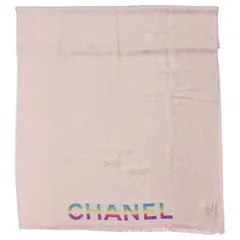 シャネル ココマーク カメリアロゴ ストール ピンク レインボー Ｎランク ch8852ns