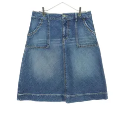 美品 Eddie Bauer エディーバウアー ロング丈 デニムスカート ブルー レディース 古着