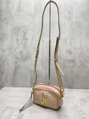 MARK JACOBS マークジェイコブス スナップショット ショルダー バッグ ピンク×ベージュ ■■◎レディース