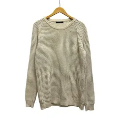 アーバンリサーチ ドアーズ URBAN RESEARCH DOORS ニット セーター 長袖 クルーネック 無地 コットン混 DM11-3019 40 ベージュ