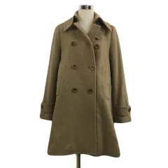 セオリー Theory コート Pコート ロング ダブル センターベント ウール アンゴラ混 ネップ 無地 長袖 2 茶 ブラウン