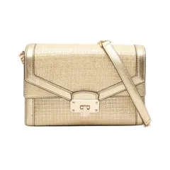 マイケルコース Michael Kors ショルダーバッグ KINSLEY MD ゴールド レザー チェーンショルダー レディース Used A