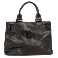 LONGCHAMP(ロンシャン) トートバッグ美品  - ダークブラウン レザー