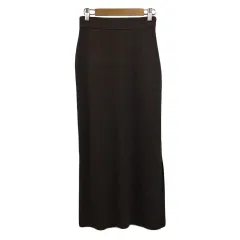 フレイアイディー FRAY I.D スカート タイト ロング スウェード サイドスリット 無地 0 茶 ブラウン