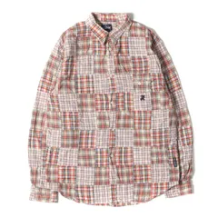 STUSSY ステューシー シャツ レッド系 サイズ:M | 00s パッチワーク チェックシャツ | 00年代 アーカイブ | トップス カジュアルシャツ 長袖【メンズ】【中古】