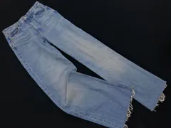 ZARA ザラ USED加工 カットオフ デニムパンツ size35/水色 ■■ レディース