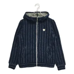 中古 レディース キャロウェイ Callaway パーカー M 紺 ネイビー ダブルジップ ニット