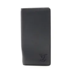 ルイ・ヴィトン LOUIS VUITTON 二つ折り長財布 ポルトフォイユブラザ M69980 ノワール レザー ポルトフォイユ・ブラザ NM メンズ Used B